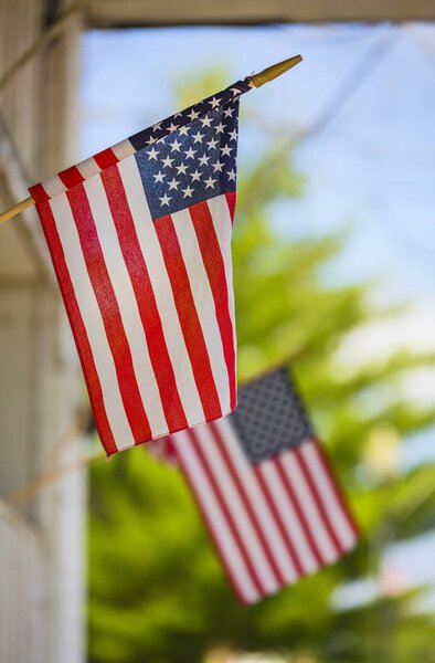 American flag waving