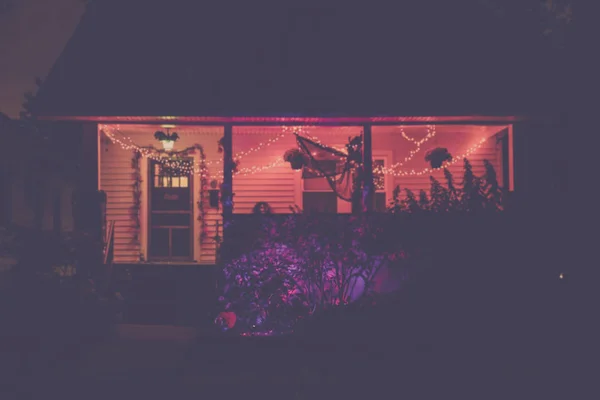 Halloween dům světla — Stock fotografie