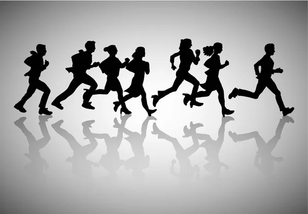 Üzletemberek fuss maratont — Stock Vector