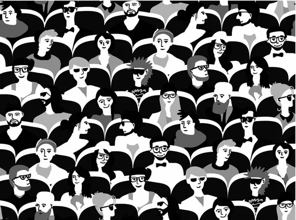 Grande foule de gens — Image vectorielle