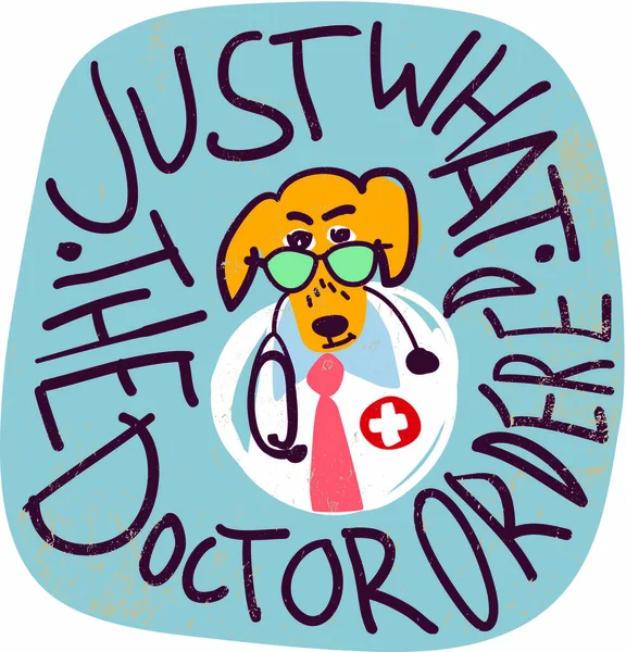 Lindo doctor perro — Archivo Imágenes Vectoriales