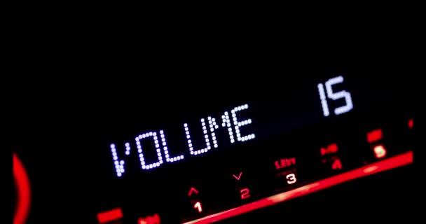 Car Radio Volume Display Volume Incrasing — ストック動画