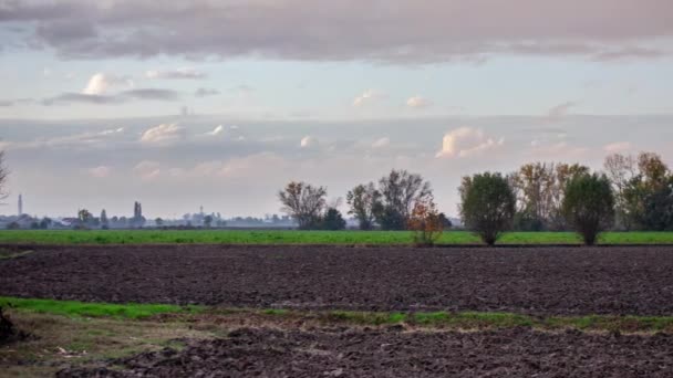 Countryside Landscape Time Lapse Sunset — Stock Video