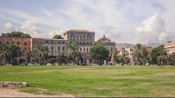 Foro Italico Palermo Exemplo Arquitetura Histórica Bela Cidade Siciliana — Vídeo de Stock