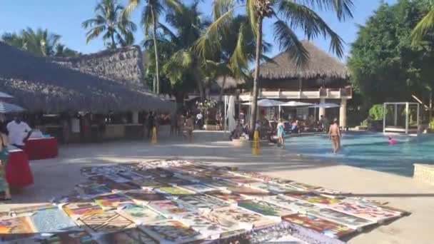 Dominican Souvenir Market Table — Stock Video