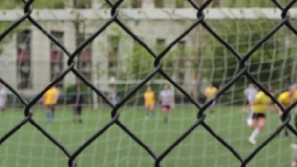 Fútbol Partido Detalle Aire Libre — Vídeo de stock