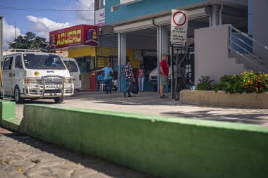 Bayahibe 4 'teki otobüs durağı.