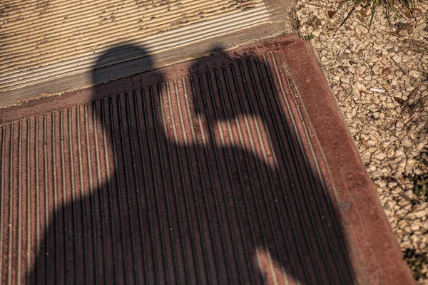 Schatten des Fotografen — Stockfoto