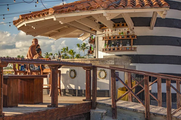 Strandbar op Dominicus strand in Dominicaanse Republiek 3 — Stockfoto