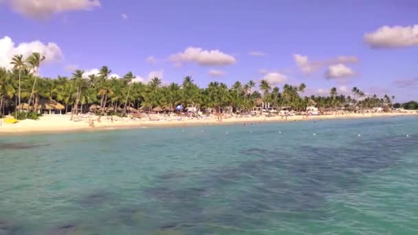 Côte Dominicaine Frome Mer Par Une Journée Ensoleillée — Video