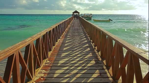 Dominicus Jetée Paysage Wiew République Dominicaine — Video