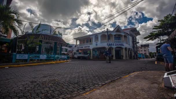 Centro Della Città Caraibica Bayahibe Girato Time Lapse — Video Stock