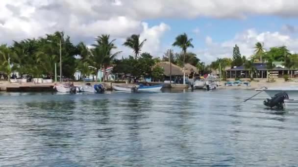 Bayahibe República Dominicana Dezembro 2019 Lagoa Bayahibe Porto Turístico — Vídeo de Stock