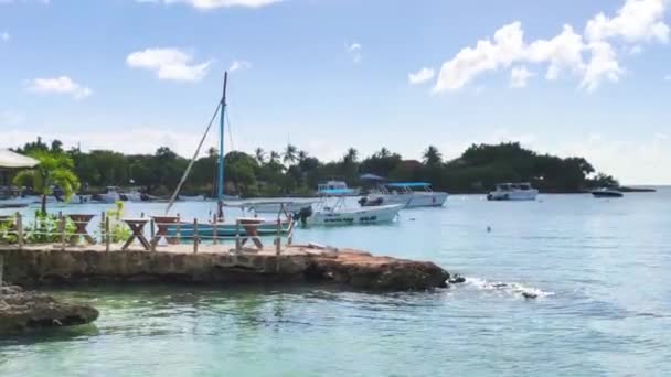 Bayahibe Dominican Republic December 2019 Bayahibe Lagoon Touristic Port — Wideo stockowe