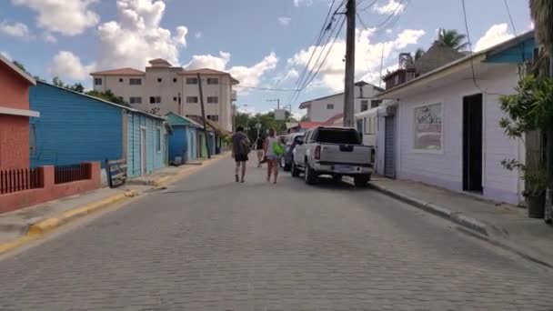 Bayahibe Repubblica Dominicana Dicembre 2019 Bayahibe People Street — Video Stock