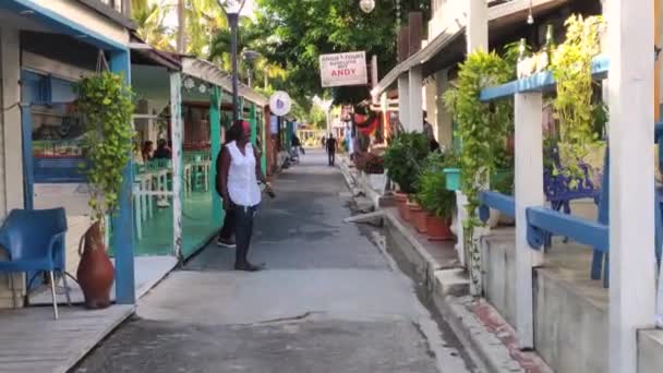 Bayahibe República Dominicana Diciembre 2019 Gente Bayahibe Calle — Vídeos de Stock