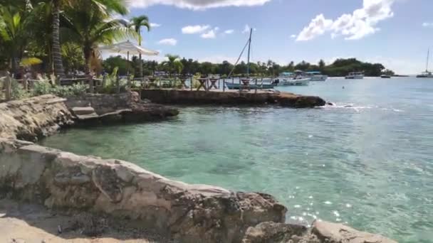 Bayahibe República Dominicana Diciembre 2019 Laguna Bayahibe Puerto Turístico — Vídeos de Stock