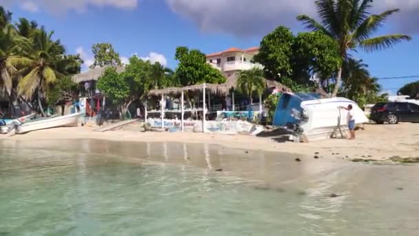 Bayahibe Δομινικανή Δημοκρατία December 2019 Λιμνοθάλασσα Bayahibe Και Τουριστικό Λιμάνι — Αρχείο Βίντεο