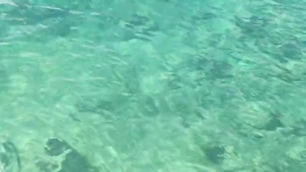 Clear Water Texture Caribbean Sea — Stock Video