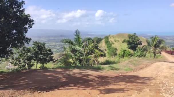 Panorama Pemandangan Dari Puncak Montana Redonda Republik Dominika — Stok Video