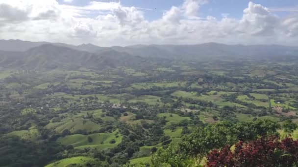 Panorama Vista Desde Altura Montana Redonda República Dominicana — Vídeo de stock