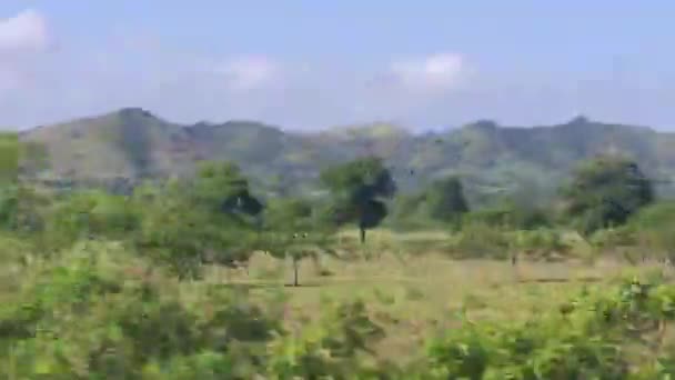 Movimiento Del Paisaje Natural Dominicano Atardecer — Vídeo de stock