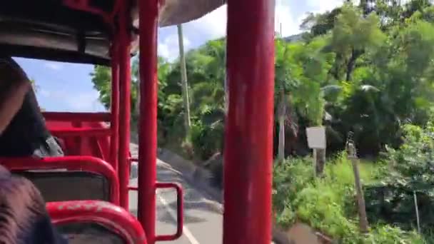 Montana Redonda République Dominicaine Janvier 2020 Vue Depuis Minibus Dominicain — Video