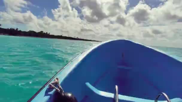 Výlet Lodí Karibském Moři Dominikánské Republice — Stock video