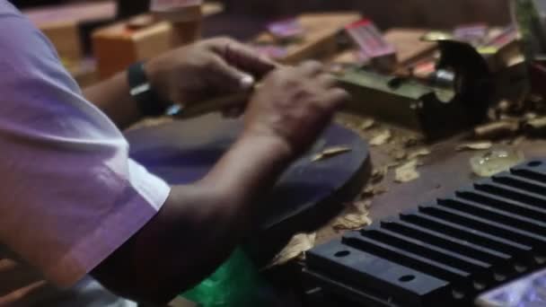 Bayahibe Dominican Republic January 2020 Cigar Manufacturing Hand Made — Αρχείο Βίντεο