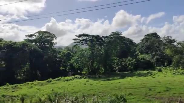 Movimiento Del Paisaje Natural Dominicano Atardecer — Vídeo de stock