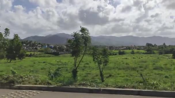 Mouvement Paysage Naturel Dominicain Coucher Soleil — Video