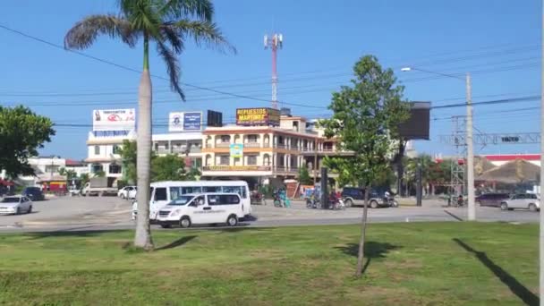 Punta Cana República Dominicana Janeiro 2020 Ocupado Cruzamento República Dominicana — Vídeo de Stock