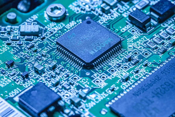 Electronic Components Detail Clearly Visible Construction Functional Details Chip — Stock Photo, Image