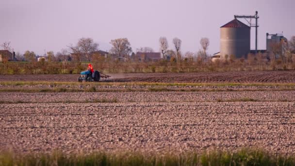 Tractor en el campo 4 — Vídeo de stock