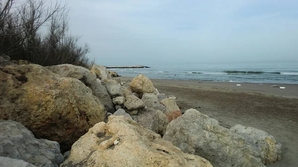 Plaża Rosolina Mare Północnych Włoszech Podczas Zachodu Słońca — Zdjęcie stockowe