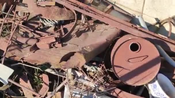 Metal Atık Doldurma Ayrıntıları Hareketli Görüntüler — Stok video
