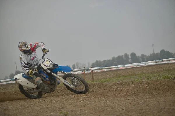 Gavello Italy March 2020 Enduro Race Countryside — стокове фото