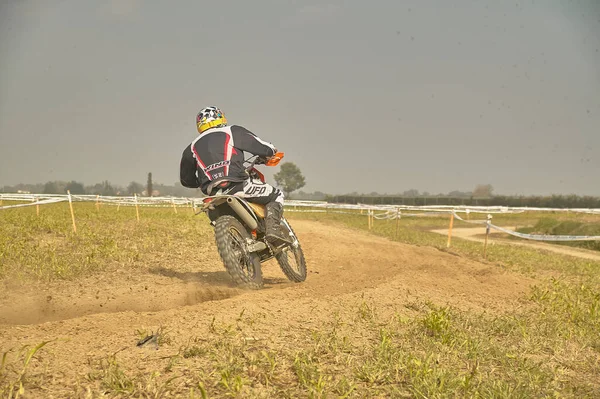 Gavello Italia Marzo 2020 Enduro Race Countryside —  Fotos de Stock