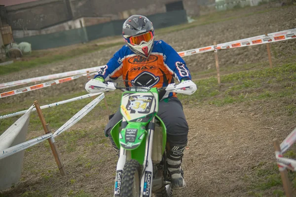 Gavello Itália Março 2020 Corrida Enduro Campo — Fotografia de Stock