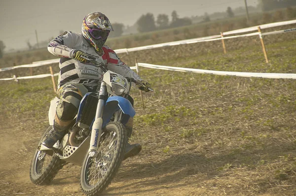 Gavello Italy March 2020 Enduro Race Countryside — Stock Photo, Image