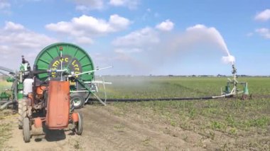 Hortum makarası fıskiyesi devrede