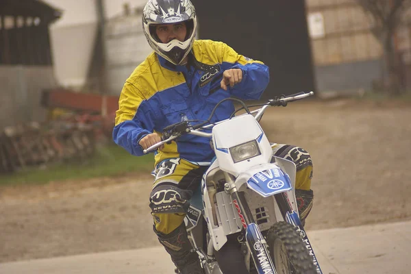 Gavello Itália Março 2020 Corrida Enduro Campo — Fotografia de Stock