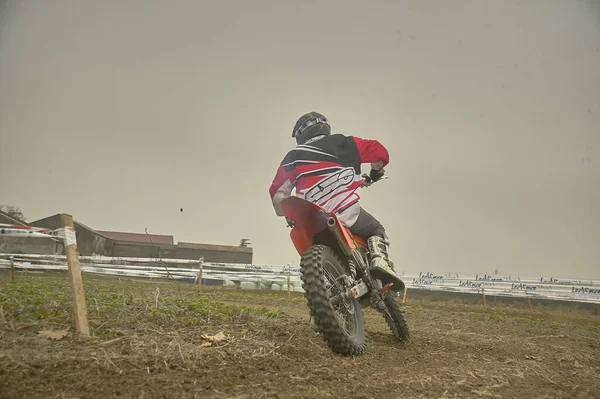 Gavello Itália Março 2020 Corrida Enduro Campo — Fotografia de Stock