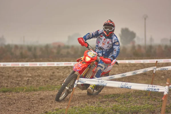 Gavello Italien März 2020 Enduro Rennen Auf Dem Land — Stockfoto