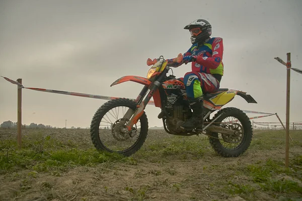 Gavello Itália Março 2020 Corrida Enduro Campo — Fotografia de Stock