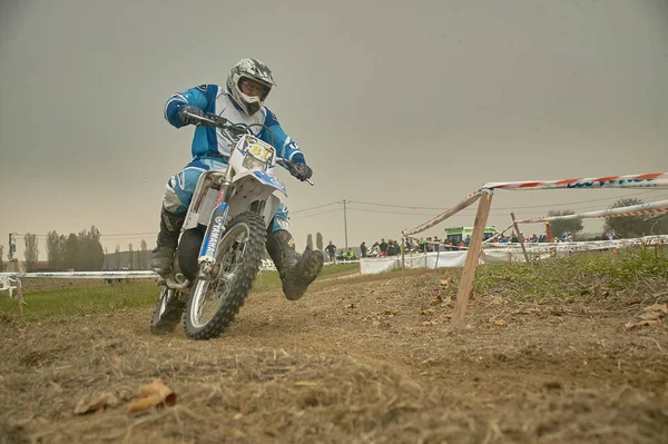 Gavello Italia Marzo 2020 Enduro Race Countryside —  Fotos de Stock