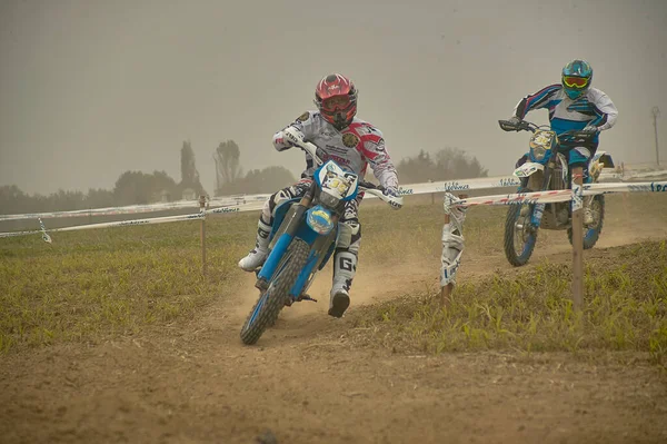 Gavello Italië Maart 2020 Enduro Race Het Platteland — Stockfoto