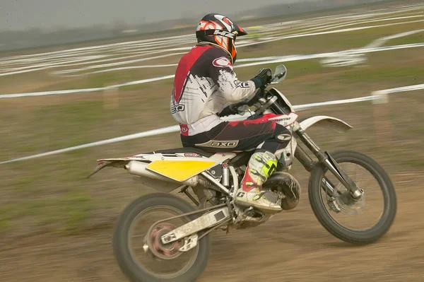 Gavello Italy March 2020 Enduro Race Countryside — Stock Photo, Image