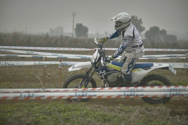 Gavello Italy March 2020 Enduro Race Countryside — Stock Photo, Image