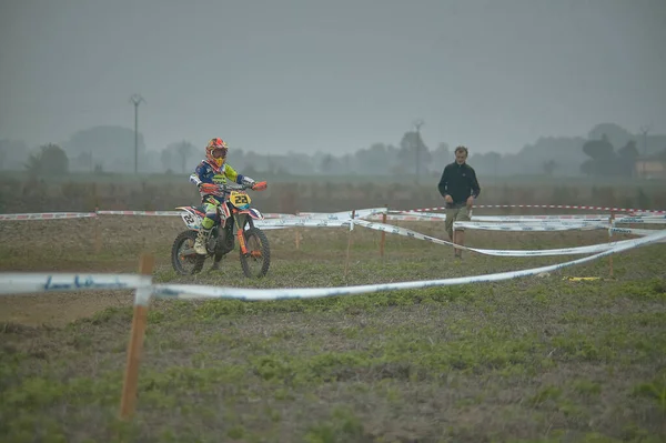 Gavello Italien März 2020 Enduro Rennen Auf Dem Land — Stockfoto